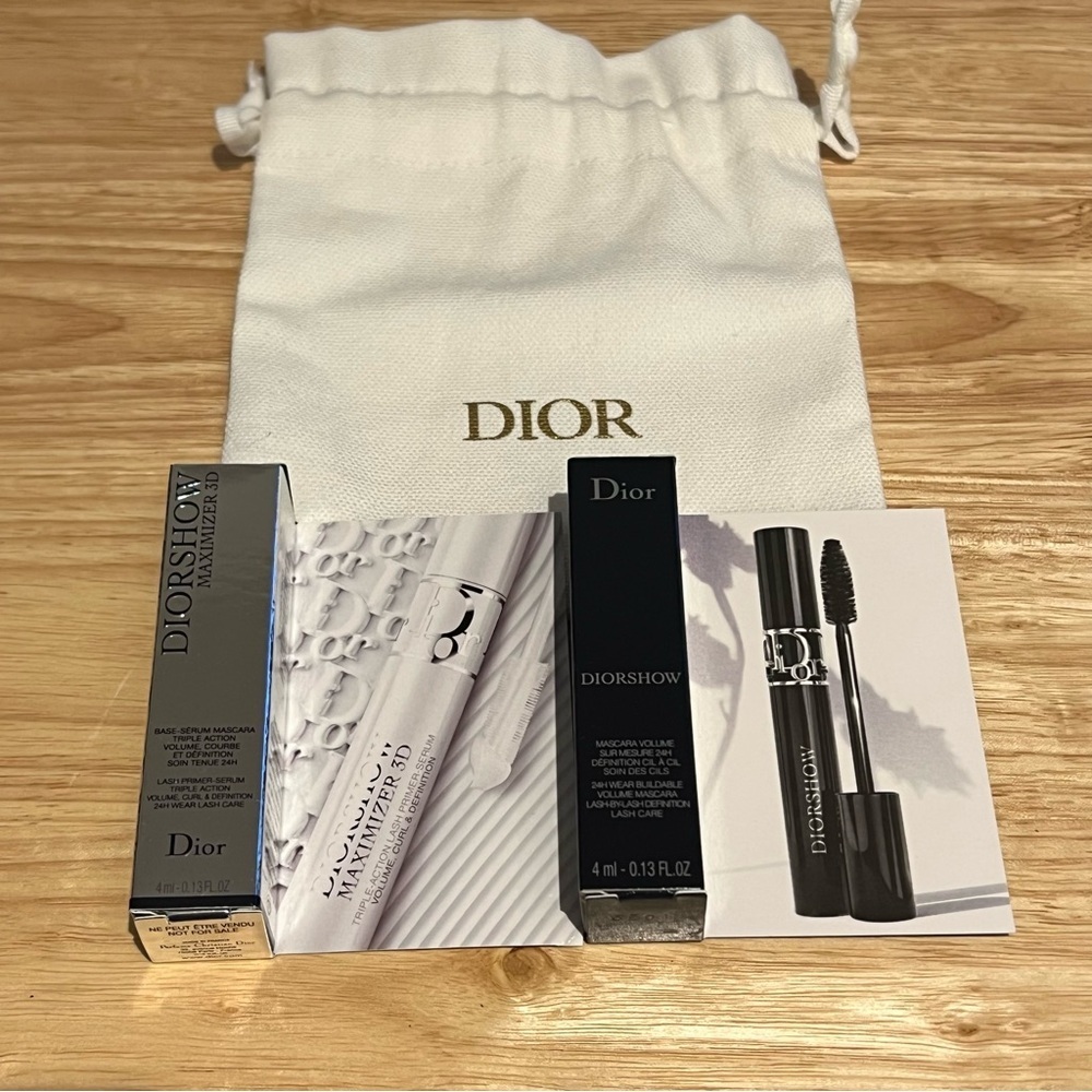 Dior Diorshow Maximizer 3D Base-Serum Mascara and 24H Wear Buildable Mascara Set